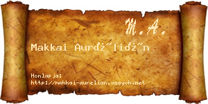 Makkai Aurélián névjegykártya